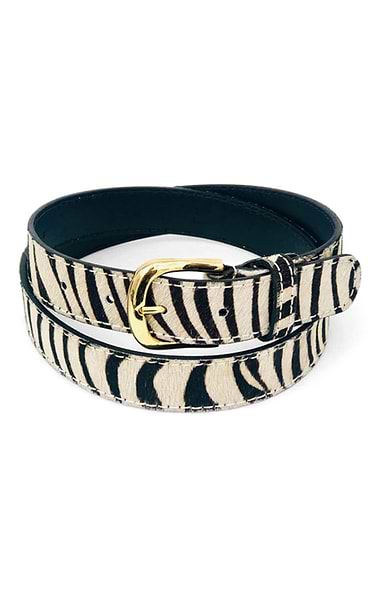 Ladies Pony Hair Leather Belt