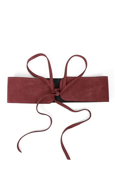 Ladies Tie Suede/Leather Belt