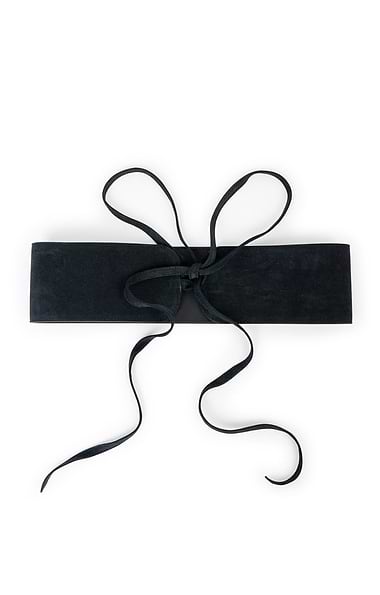 Ladies Tie Suede/Leather Belt