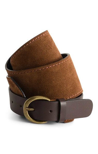 Ladies House Of Bruar Suede and Leather Belt
