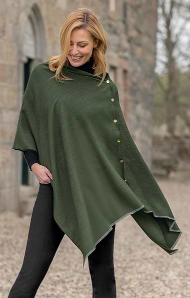 Ladies Gisellina Button Poncho