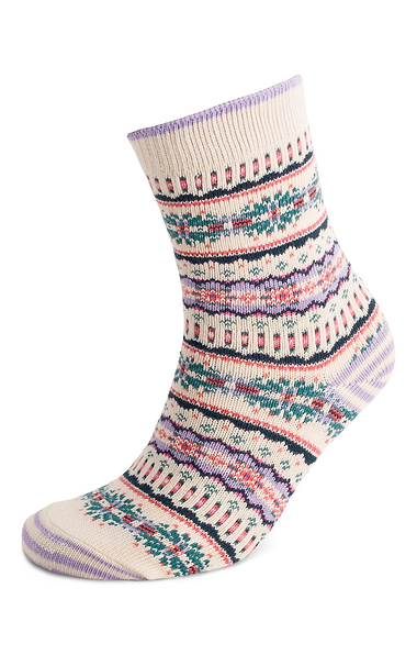 Ladies Joules Lucille Fairisle Pattern Socks