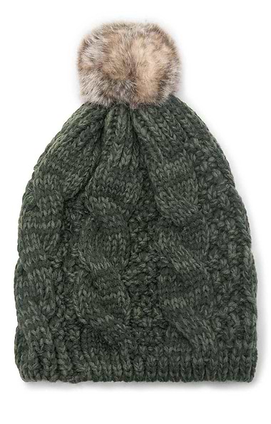 Ladies Cable Tammy Hat