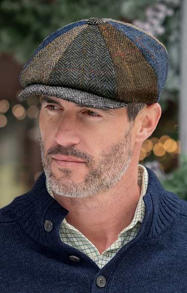 Men's Failsworth Harris Tweed® 8 Piece Cap