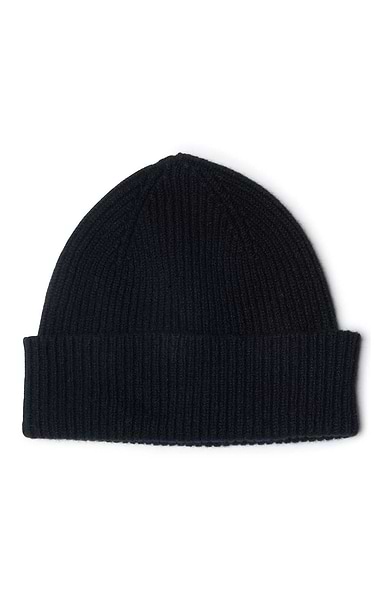 Robert Mackie Lambswool Ribbed Beanie Hat