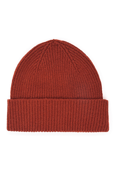 Robert Mackie Lambswool Ribbed Beanie Hat
