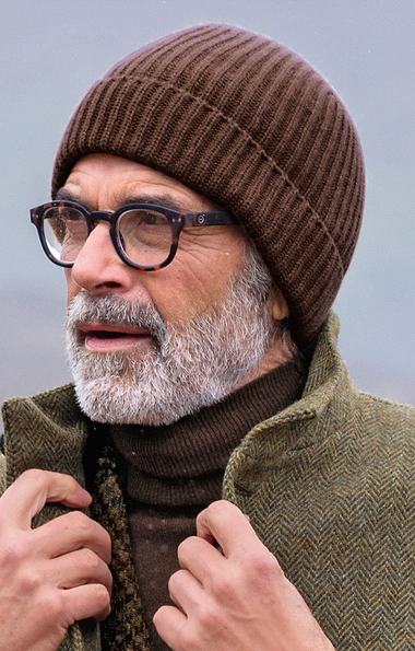 Robert Mackie Lambswool Ribbed Beanie Hat