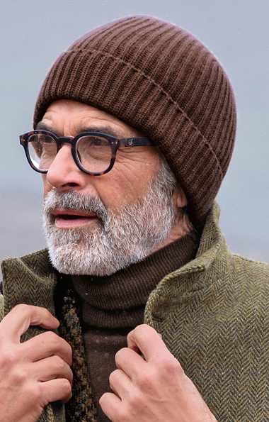 Robert Mackie Lambswool Ribbed Beanie Hat