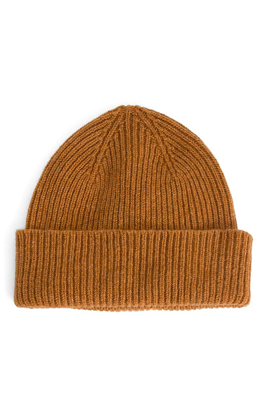 Robert Mackie Lambswool Ribbed Beanie Hat