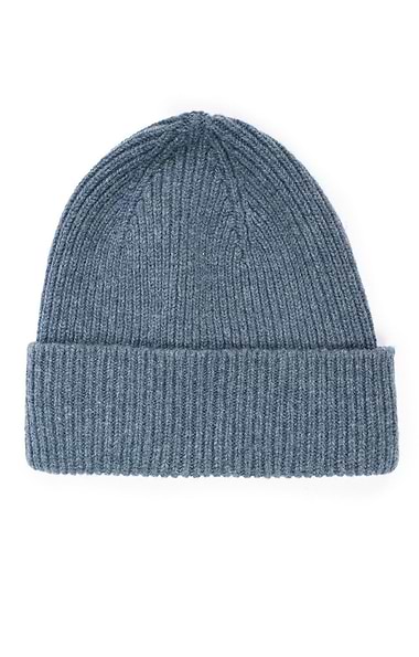 Robert Mackie Lambswool Ribbed Beanie Hat