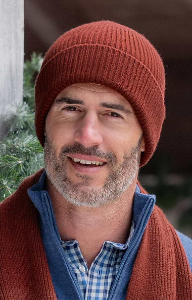 Robert Mackie Lambswool Ribbed Beanie Hat