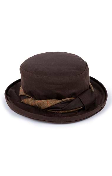 Ladies Wax Chiltern Hat with Tweed Band