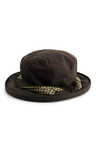 Ladies Wax Chiltern Hat with Tweed Band