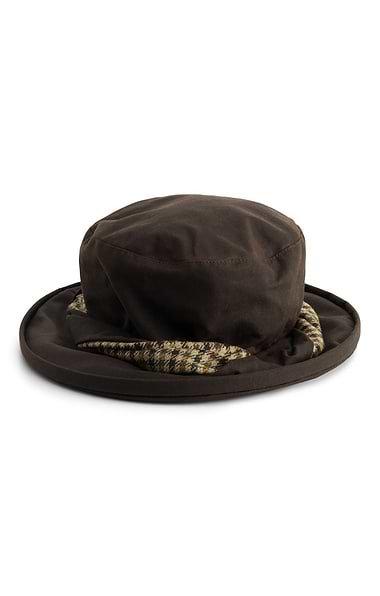 Ladies Wax Chiltern Hat with Tweed Band