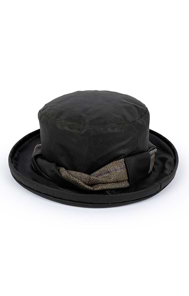 Ladies Wax Chiltern Hat with Tweed Band