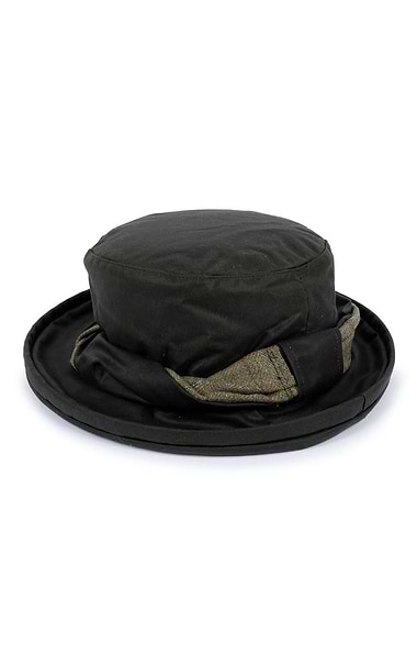 Ladies Wax Chiltern Hat with Tweed Band