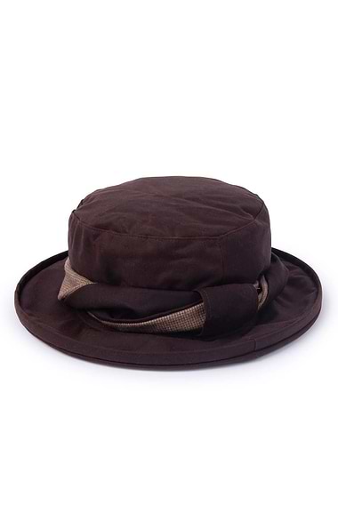 Ladies Wax Chiltern Hat with Tweed Band