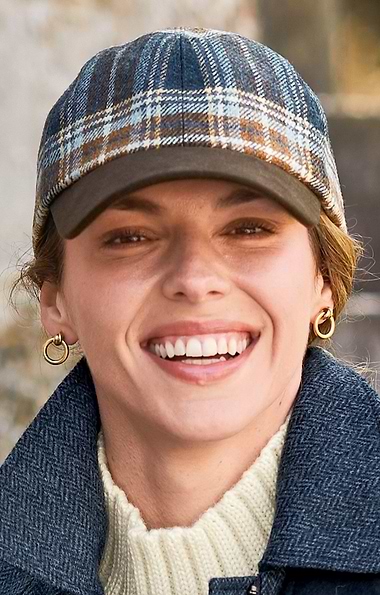 Ladies British Tweed Baseball Cap