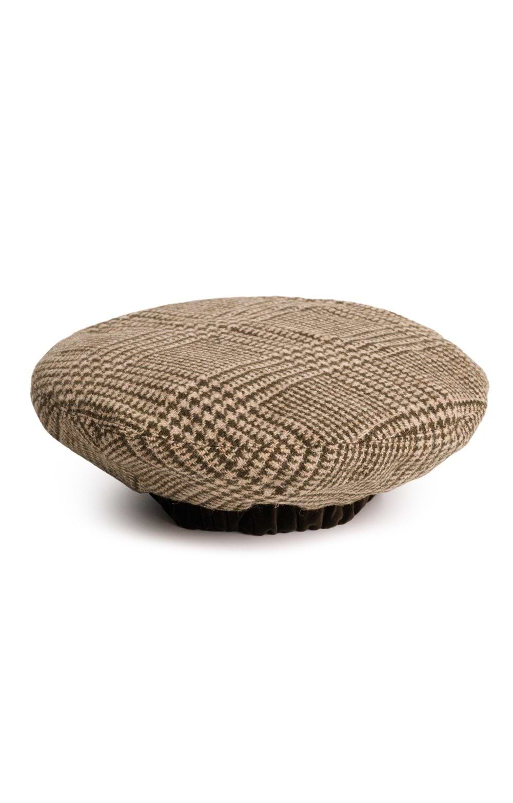 HIGHER×HARRIS TWEED HERRINGBONE BERET Ladies Harris Tweed® Beret, Natural - House of Bruar