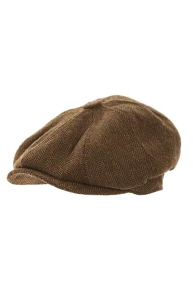 Men's 8 Panel Tweed Cap