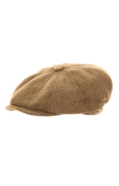 Men's 8 Panel Tweed Cap