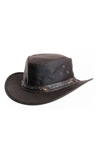 Unisex Wax Leather Braided Hat