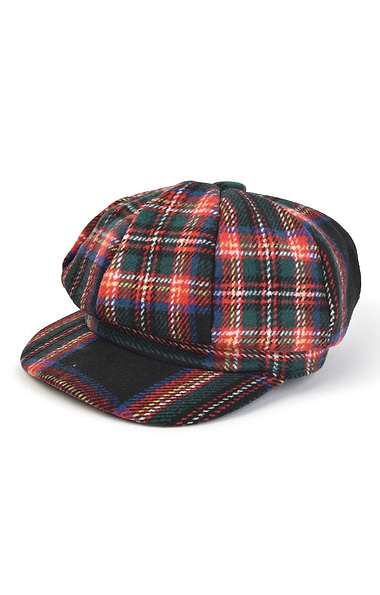 Ladies Baker Boy Tartan Hat