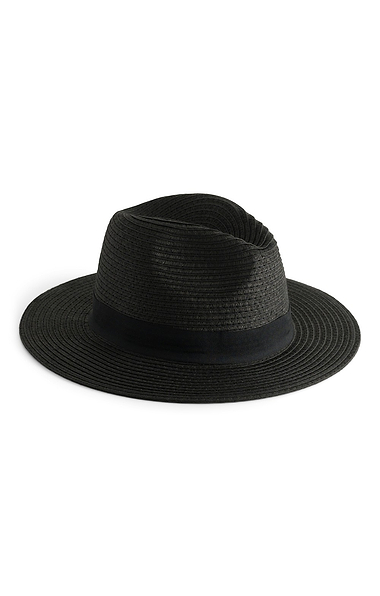 Ladies House of Bruar Straw Fedora with Band