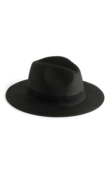 Ladies House of Bruar Straw Fedora with Band