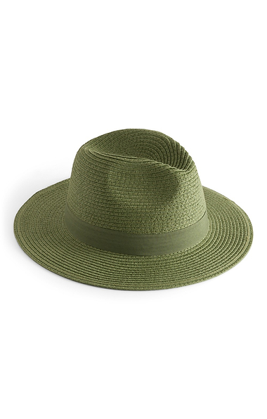 Ladies House of Bruar Straw Fedora with Band