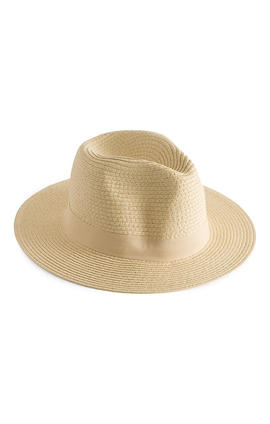 Ladies House of Bruar Straw Fedora with Band