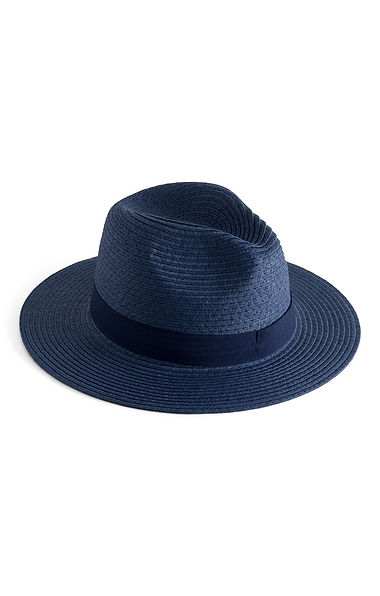 Ladies House of Bruar Straw Fedora with Band