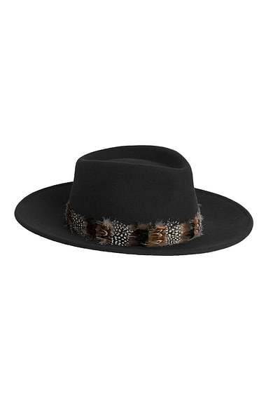 Ladies Feather Band Felt Fedora