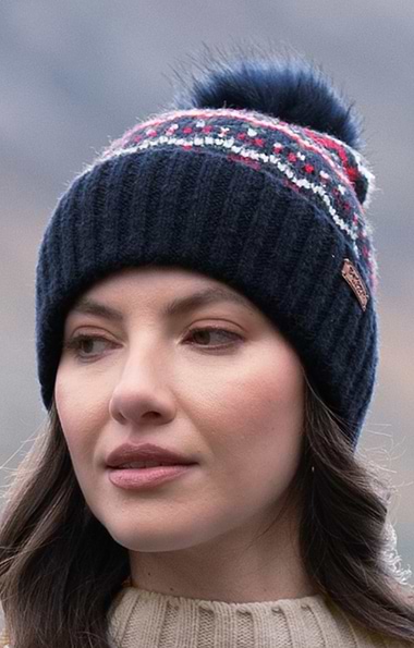 Ladies Barbour Kingsford Fairisle Hat