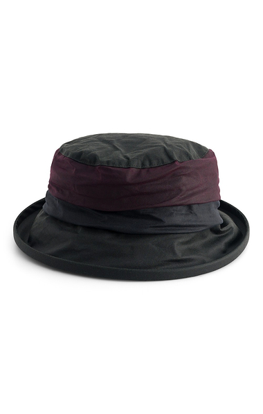 Ladies Waxed Multi Colour Ruched Hat