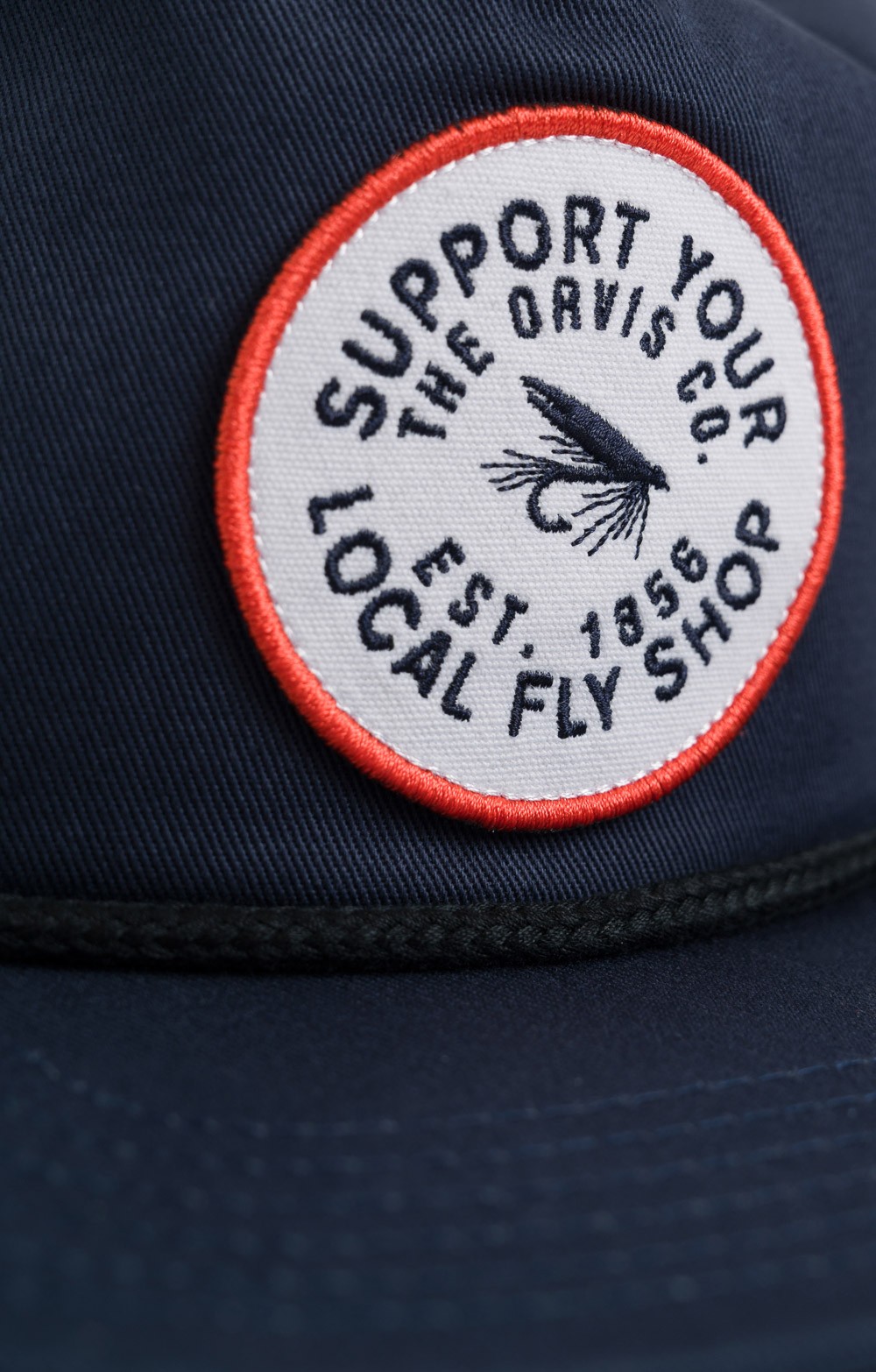 Mens Orvis Fly Shop Rope Cap, Navy - House of Bruar
