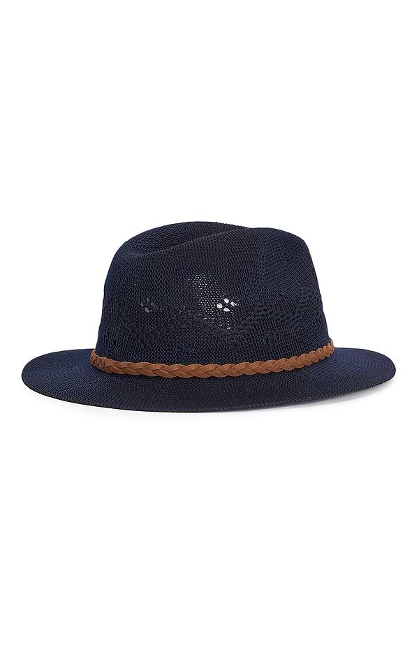Ladies Barbour Flowerdale Crochet Trilby Hat