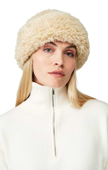 Ladies Helen Moore Faux Sheepskin Sherpa Hat