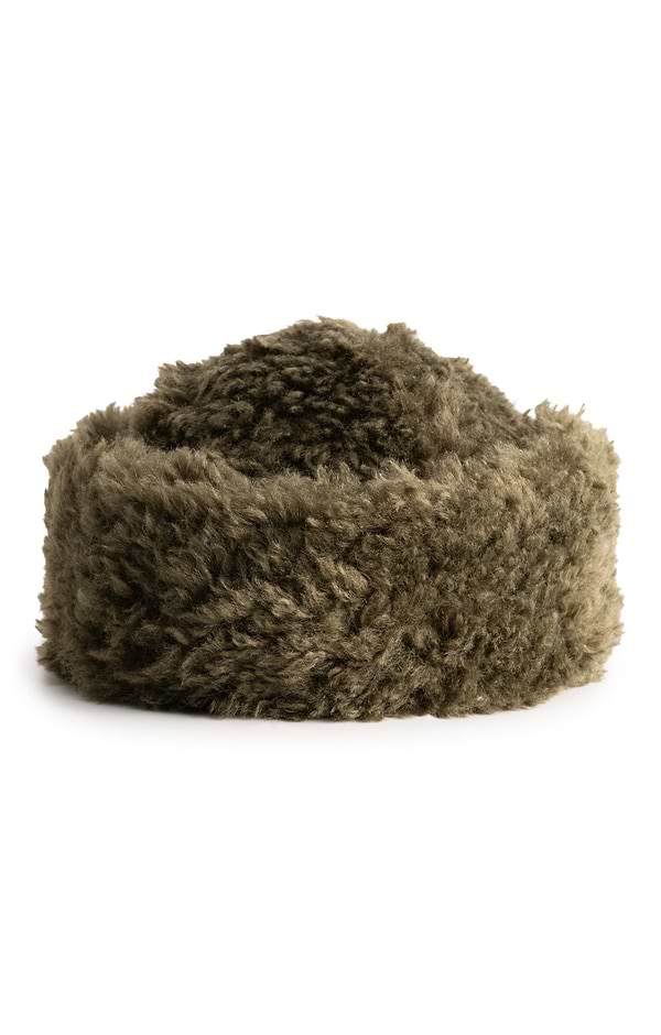 Ladies Helen Moore Faux Sheepskin Sherpa Hat