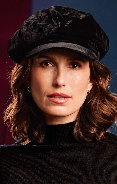 Ladies Velvet Eight Piece Cap