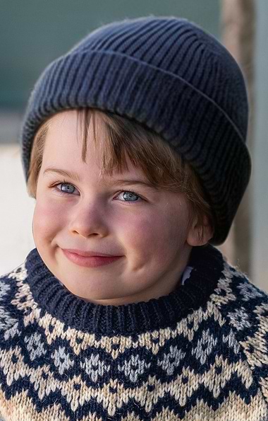 Children’s Robert Mackie Lambswool Ribbed Beanie