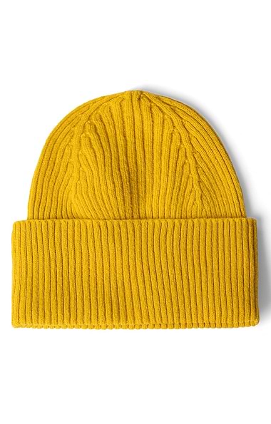 Men's Lambswool Ribbed Beanie