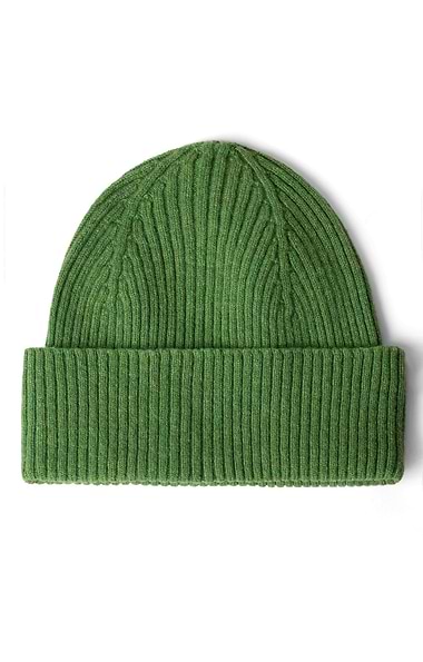 Men's Lambswool Ribbed Beanie