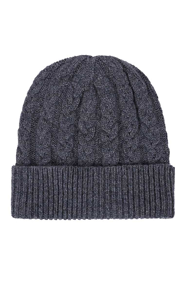 Ladies 3-Ply Cashmere Cable Hat