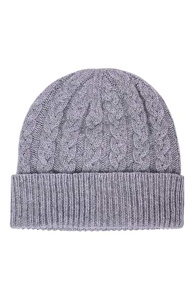 Ladies 3-Ply Cashmere Cable Hat