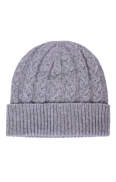 Ladies 3-Ply Cashmere Cable Hat