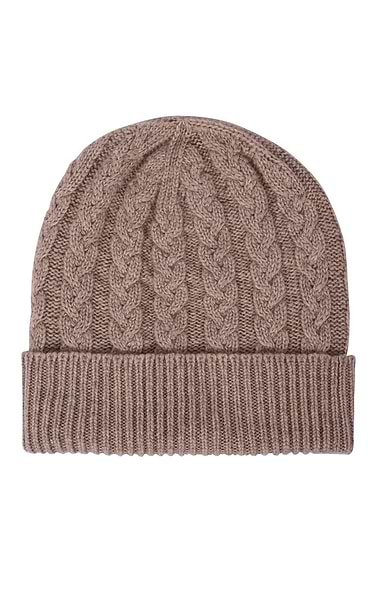 Ladies 3-Ply Cashmere Cable Hat