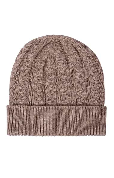 Ladies 3-Ply Cashmere Cable Hat
