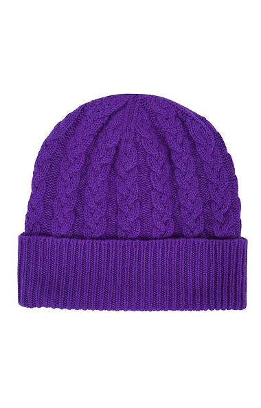 Ladies 3-Ply Cashmere Cable Hat