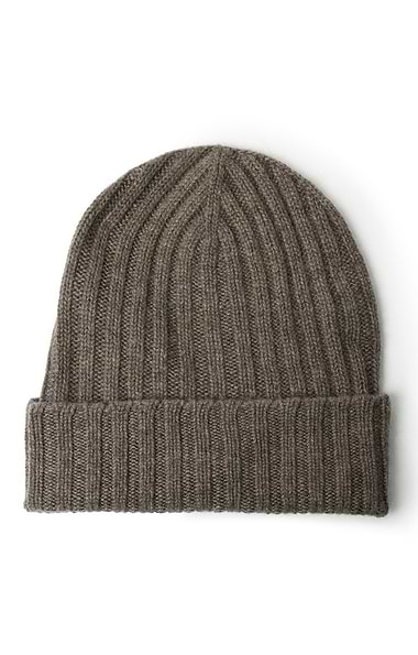 Ladies Cashmere Rib Beanie